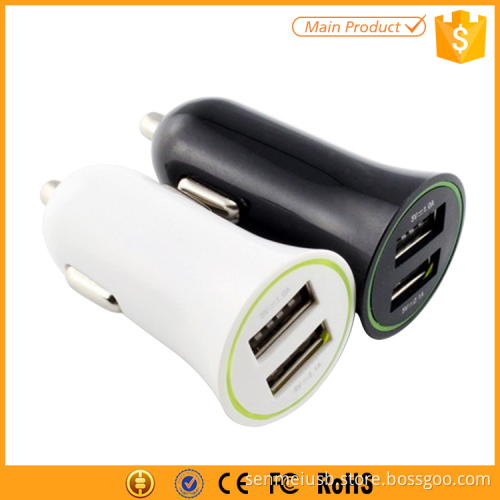 Senmei universal mobile phone charger, dual usb car charger